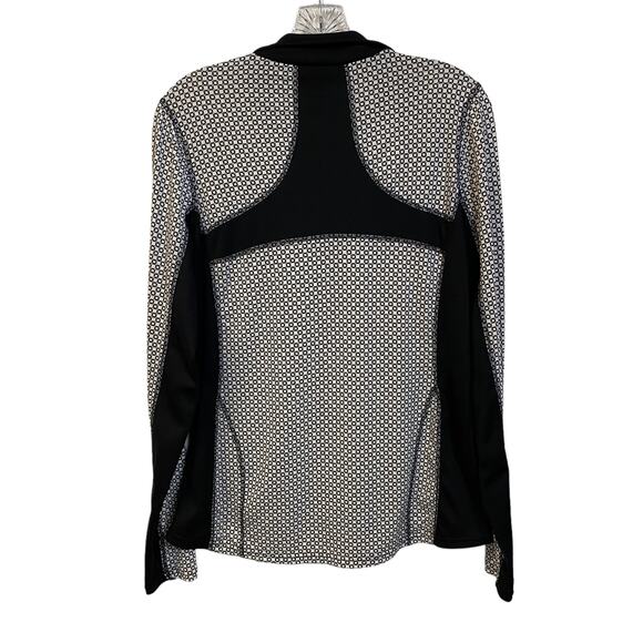 LANDS' END M 10-12 Athletic 1/4 Zip Pullover Workout Top Thumbholes Stretchy - Picture 9 of 12